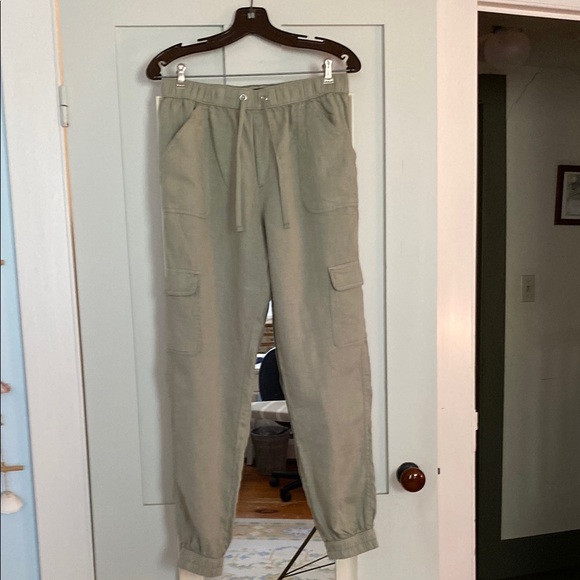 Nicole Miller linen pants, pale green - Picture 3 of 7
